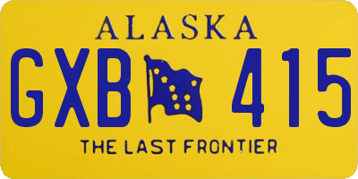 AK license plate GXB415