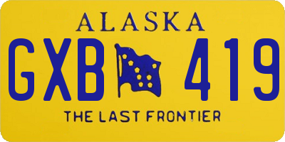 AK license plate GXB419