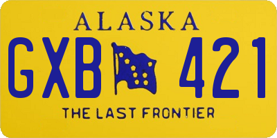 AK license plate GXB421