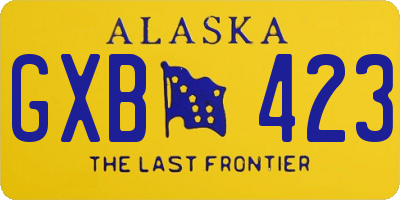 AK license plate GXB423