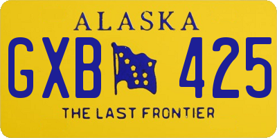 AK license plate GXB425