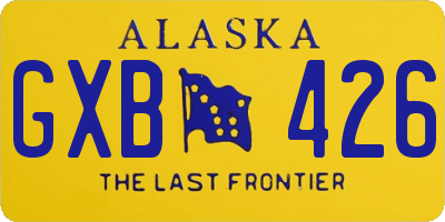 AK license plate GXB426