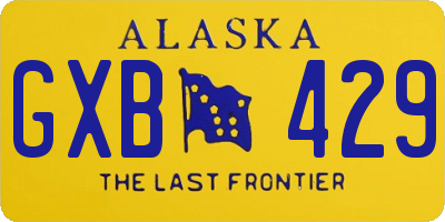 AK license plate GXB429