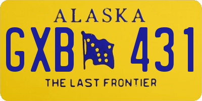 AK license plate GXB431