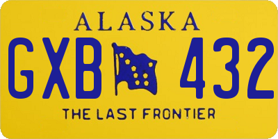 AK license plate GXB432