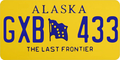 AK license plate GXB433