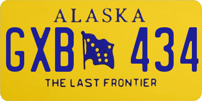 AK license plate GXB434