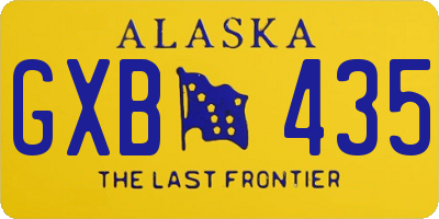 AK license plate GXB435