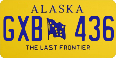 AK license plate GXB436