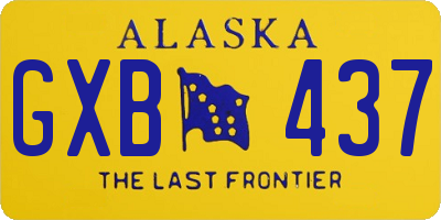 AK license plate GXB437