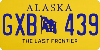 AK license plate GXB439