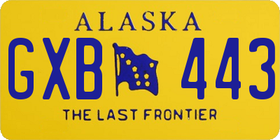 AK license plate GXB443