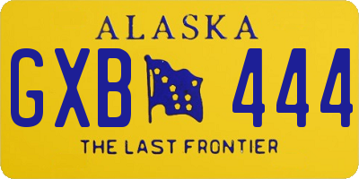 AK license plate GXB444