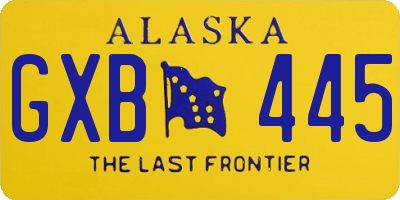 AK license plate GXB445