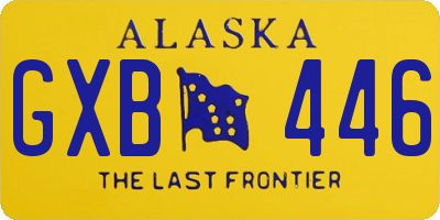 AK license plate GXB446