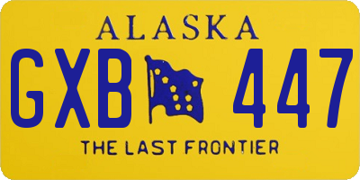 AK license plate GXB447