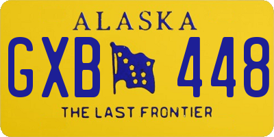 AK license plate GXB448