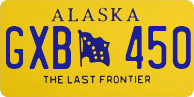 AK license plate GXB450