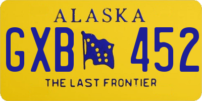 AK license plate GXB452