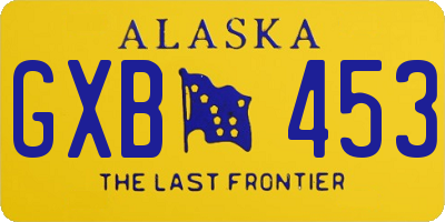 AK license plate GXB453