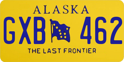 AK license plate GXB462