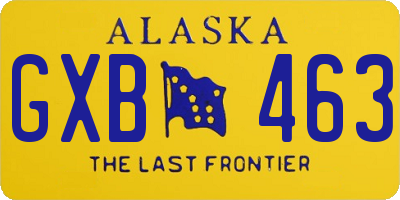 AK license plate GXB463