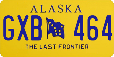 AK license plate GXB464