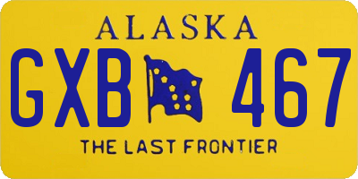 AK license plate GXB467