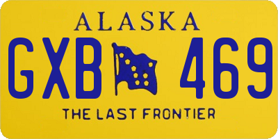 AK license plate GXB469