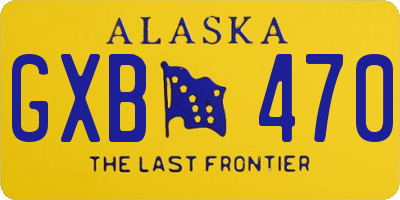 AK license plate GXB470