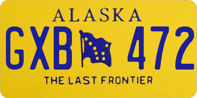 AK license plate GXB472