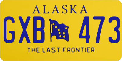 AK license plate GXB473