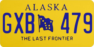 AK license plate GXB479