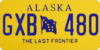 AK license plate GXB480