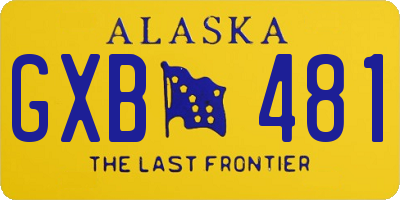 AK license plate GXB481