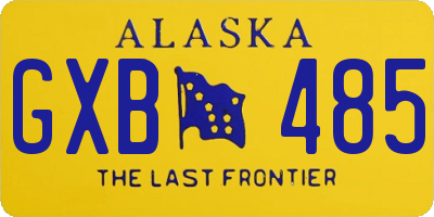 AK license plate GXB485