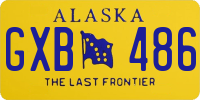 AK license plate GXB486