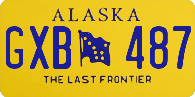 AK license plate GXB487