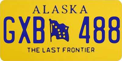 AK license plate GXB488