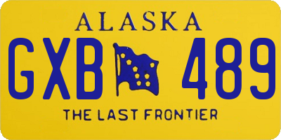 AK license plate GXB489