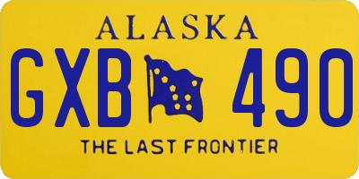 AK license plate GXB490