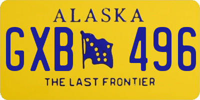 AK license plate GXB496