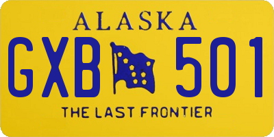 AK license plate GXB501