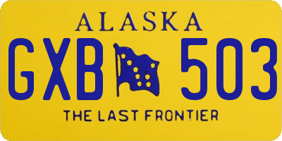 AK license plate GXB503