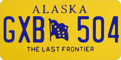 AK license plate GXB504