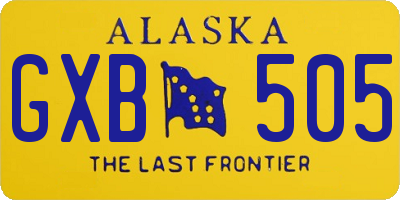 AK license plate GXB505