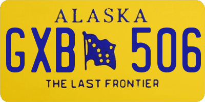 AK license plate GXB506