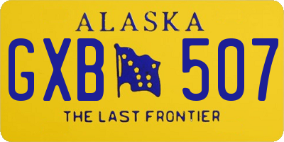 AK license plate GXB507