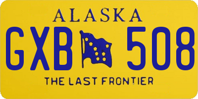 AK license plate GXB508