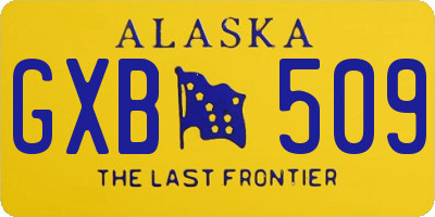 AK license plate GXB509